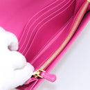 PRADA Long Wallet Velor Red Gold Auth 197223M-16