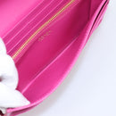 PRADA Long Wallet Velor Red Gold Auth 197223M-19