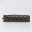 LOUIS VUITTON Damier Ebene Pochette Cosmetic GM Pouch N23345 LV Auth 197229-6
