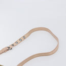 Miu Miu Vitellolux Hand Bag Leather 2way Beige Silver Auth 197230V-14