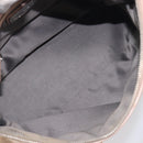 Miu Miu Vitellolux Hand Bag Leather 2way Beige Silver Auth 197230V-11
