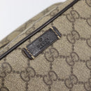 GUCCI GG Supreme Hand Bag PVC Beige Gold 211125 Auth 197233-17