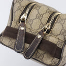 GUCCI GG Supreme Hand Bag PVC Beige Gold 211125 Auth 197233-10