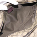 GUCCI GG Supreme Hand Bag PVC Beige Gold 211125 Auth 197233-11
