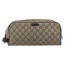 GUCCI GG Supreme Hand Bag PVC Beige Gold 211125 Auth 197233-13