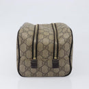GUCCI GG Supreme Hand Bag PVC Beige Gold 211125 Auth 197233-3
