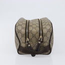 GUCCI GG Supreme Hand Bag PVC Beige Gold 211125 Auth 197233-4