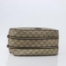 GUCCI GG Supreme Hand Bag PVC Beige Gold 211125 Auth 197233-6