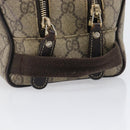 GUCCI GG Supreme Hand Bag PVC Beige Gold 211125 Auth 197233-7