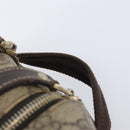 GUCCI GG Supreme Hand Bag PVC Beige Gold 211125 Auth 197233-8