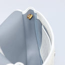Christian Dior Honeycomb Canvas Shoulder Bag PVC White Gold Auth 197242A-20