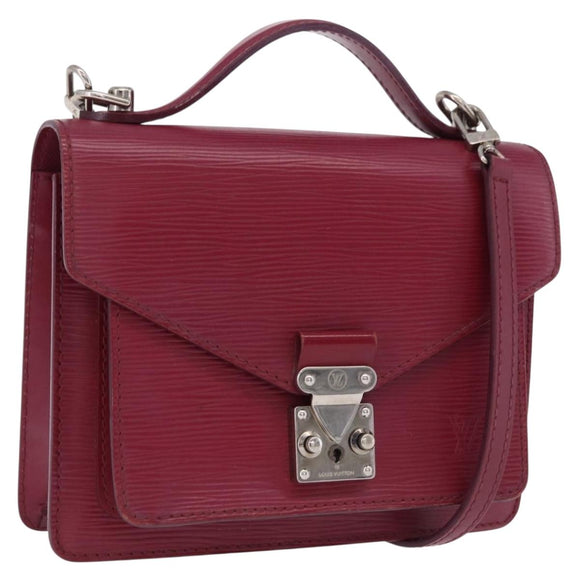 LOUIS VUITTON Epi Monceau 28 Hand Bag Fuchsia pink LV Auth 197243A