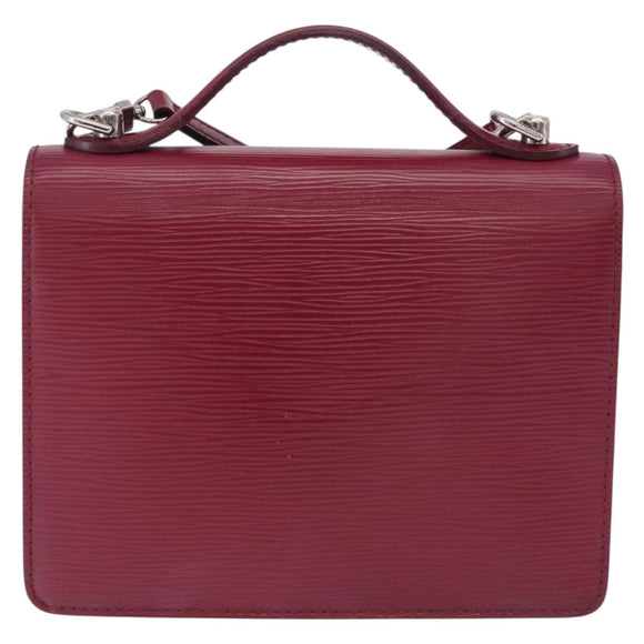 LOUIS VUITTON Epi Monceau 28 Hand Bag Fuchsia pink LV Auth 197243A