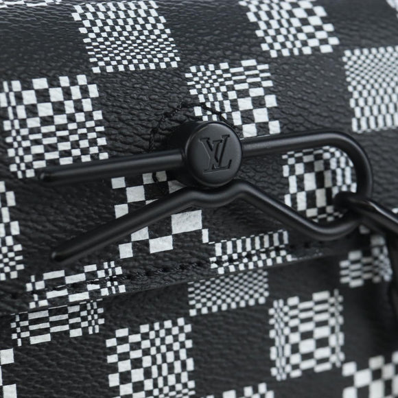LOUIS VUITTON Damier Distorted Steamer XS Bag Black N60453 LV Auth 197245SM