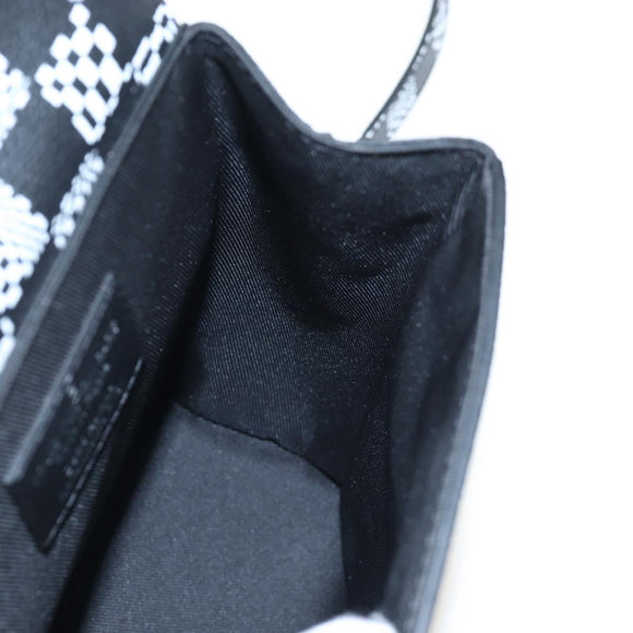 LOUIS VUITTON Damier Distorted Steamer XS Bag Black N60453 LV Auth 197245SM