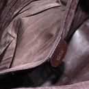 GUCCI Bamboo Shoulder Bag Leather 2way Brown Gold 001 2123 1577 Auth 197247-11