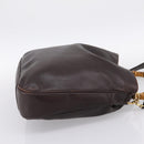 GUCCI Bamboo Shoulder Bag Leather 2way Brown Gold 001 2123 1577 Auth 197247-4