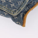 LOUIS VUITTON Monogram Denim Flat shopper Tote Bag Blue M95018 LV Auth 197248V-11