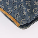 LOUIS VUITTON Monogram Denim Flat shopper Tote Bag Blue M95018 LV Auth 197248V-12