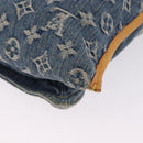 LOUIS VUITTON Monogram Denim Flat shopper Tote Bag Blue M95018 LV Auth 197248V-13