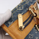LOUIS VUITTON Monogram Denim Flat shopper Tote Bag Blue M95018 LV Auth 197248V-14