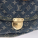 LOUIS VUITTON Monogram Denim Flat shopper Tote Bag Blue M95018 LV Auth 197248V-15