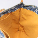LOUIS VUITTON Monogram Denim Flat shopper Tote Bag Blue M95018 LV Auth 197248V-18