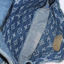 LOUIS VUITTON Monogram Denim Flat shopper Tote Bag Blue M95018 LV Auth 197248V-21