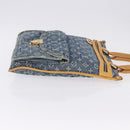 LOUIS VUITTON Monogram Denim Flat shopper Tote Bag Blue M95018 LV Auth 197248V-4