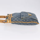 LOUIS VUITTON Monogram Denim Flat shopper Tote Bag Blue M95018 LV Auth 197248V-5
