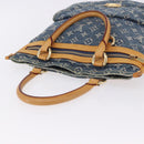 LOUIS VUITTON Monogram Denim Flat shopper Tote Bag Blue M95018 LV Auth 197248V-6