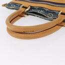 LOUIS VUITTON Monogram Denim Flat shopper Tote Bag Blue M95018 LV Auth 197248V-7