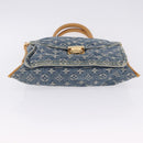 LOUIS VUITTON Monogram Denim Flat shopper Tote Bag Blue M95018 LV Auth 197248V-9