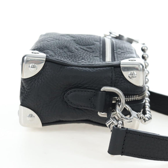 LOUIS VUITTON Monogram Taurillon Clemence Mini Soft Trunk M25927 Auth 197251SAM