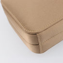 LOEWE Chain Shoulder Bag Satin Beige Gold Auth 197254-15