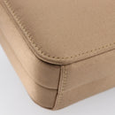 LOEWE Chain Shoulder Bag Satin Beige Gold Auth 197254-17
