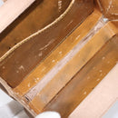 LOEWE Chain Shoulder Bag Satin Beige Gold Auth 197254-10