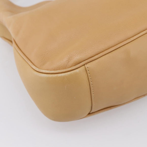 GUCCI Bamboo Shoulder Bag Suede 2way Beige Gold 001 1014 1638 0 Auth 197255