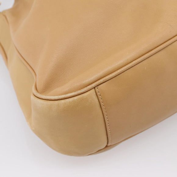 GUCCI Bamboo Shoulder Bag Suede 2way Beige Gold 001 1014 1638 0 Auth 197255