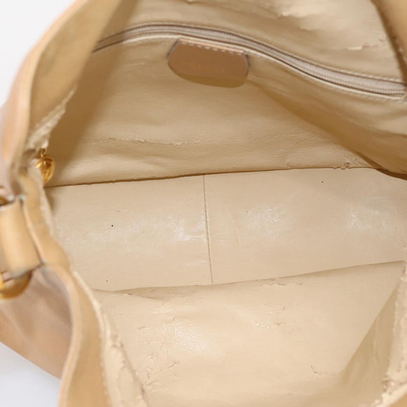 GUCCI Bamboo Shoulder Bag Suede 2way Beige Gold 001 1014 1638 0 Auth 197255