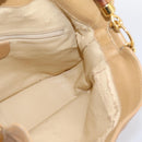 GUCCI Bamboo Shoulder Bag Suede 2way Beige Gold 001 1014 1638 0 Auth 197255-18