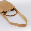 GUCCI Bamboo Shoulder Bag Suede 2way Beige Gold 001 1014 1638 0 Auth 197255-9