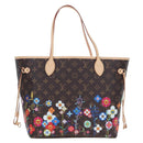 LOUIS VUITTON Monogram Flower Neverfull MM Tote Bag M13271 LV Auth 197257SM-2