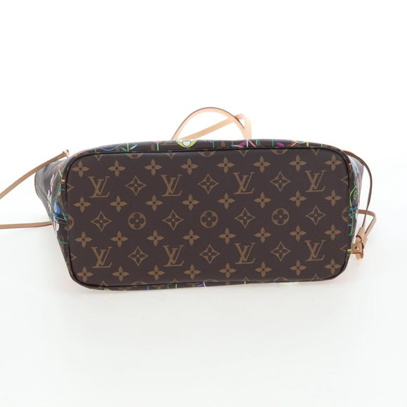 LOUIS VUITTON Monogram Flower Neverfull MM Tote Bag M13271 LV Auth 197257SM