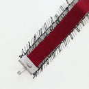 CHANEL Choker Necklace Silk Bordeaux CC Auth 197258V-10