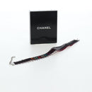 CHANEL Choker Necklace Silk Bordeaux CC Auth 197258V-14