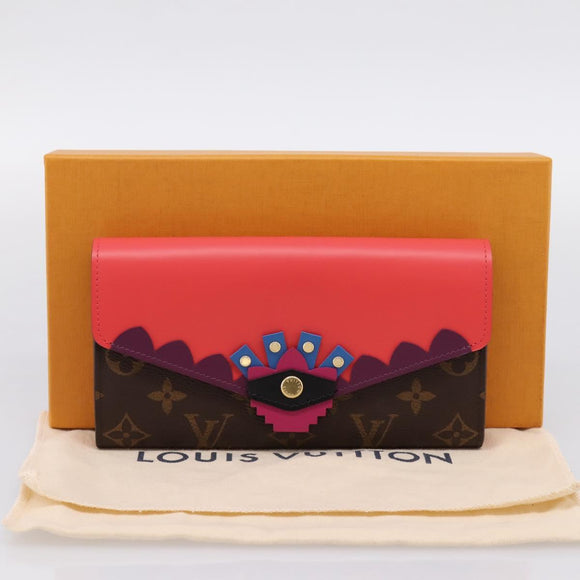 LOUIS VUITTON Monogram Totem Portefeuille Sarah Long Wallet M61348 Auth 197259M