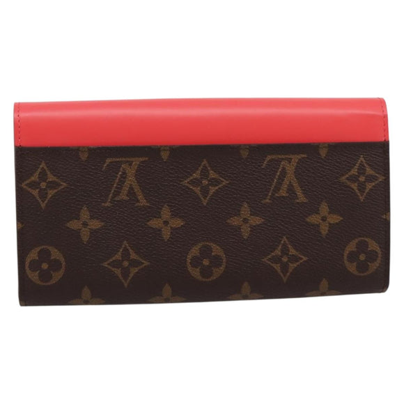 LOUIS VUITTON Monogram Totem Portefeuille Sarah Long Wallet M61348 Auth 197259M