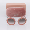 Miu Miu Sunglasses Metal Pink Auth 197261M-12