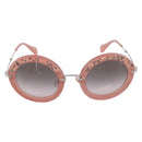 Miu Miu Sunglasses Metal Pink Auth 197261M-13